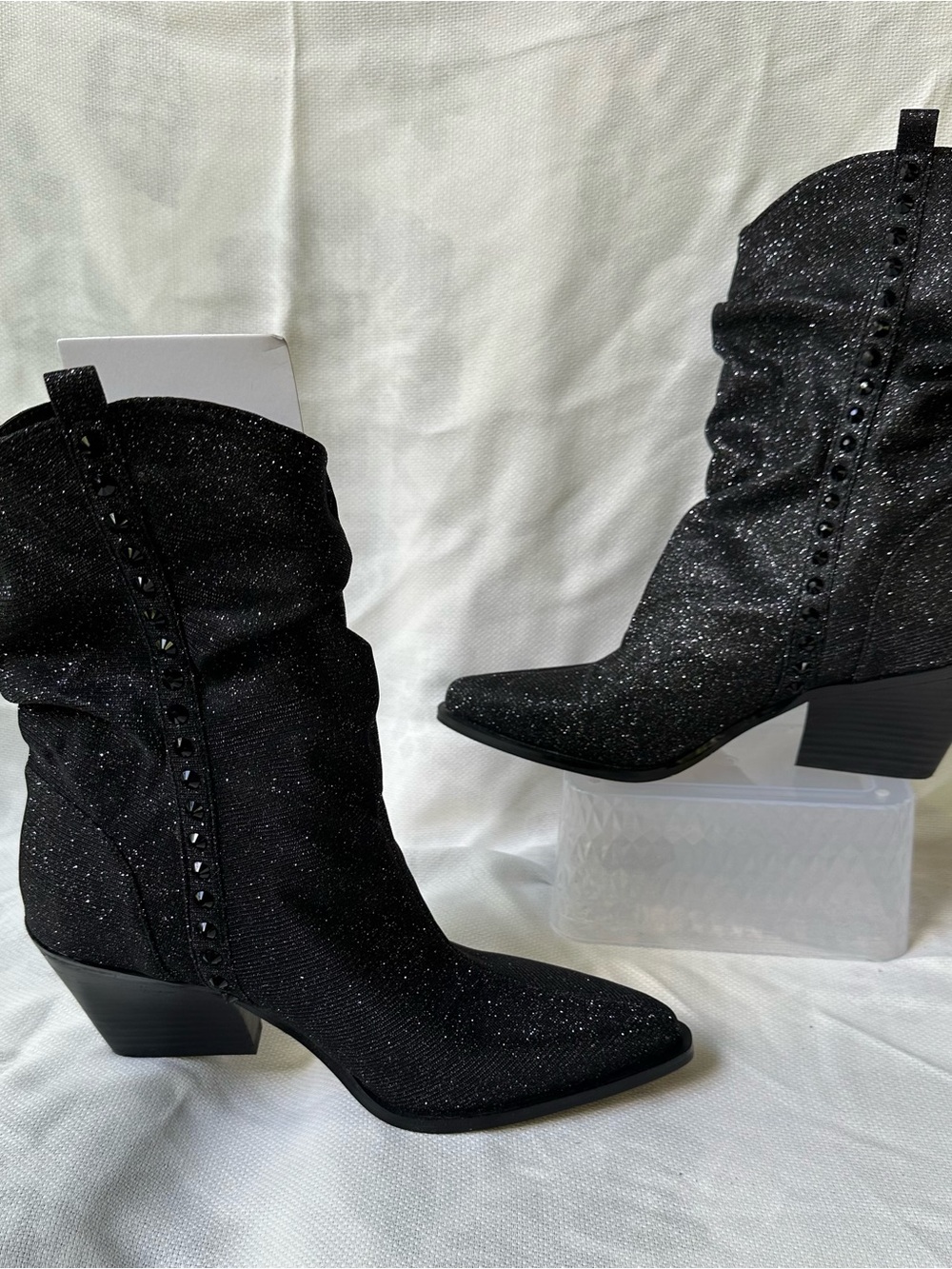 Jessica Simpson Sparkle Ankle Boots - Black
